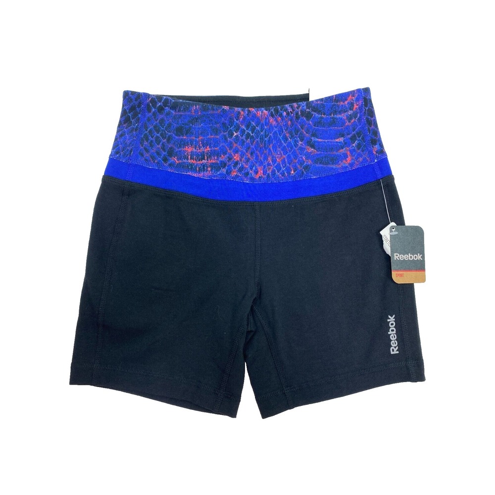 Reebok Sport High Waist Tight Fit Athletic Short Size XS NWT Multicolor